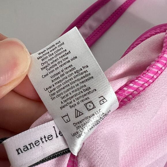 Nanette Lepore Color Block Molded One Piece Swimsuit Size 10 - Picture 10 of 10